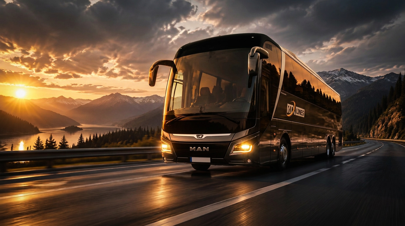 RTX Lines reisibuss Euroopa maanteel